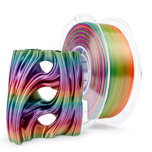 ZIRO Fast Gradient Silk PLA Filament 1.75mm, Rainbow