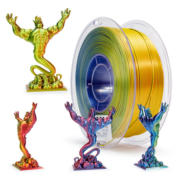 ZIRO Tri-color Silk PLA Filament 1.75mm, Aurora