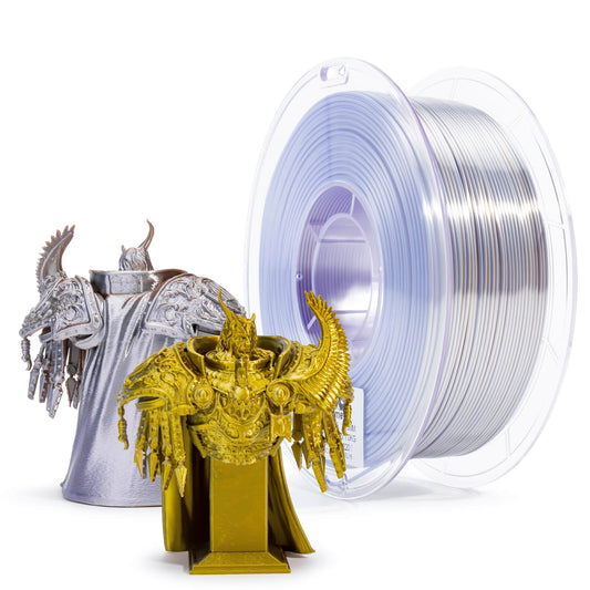ZIRO Tri-color Silk PLA Filament 1.75mm, Gold & Silver