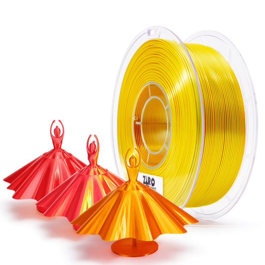 ZIRO Tri-color Silk PLA Filament 1.75mm, Red & Gold