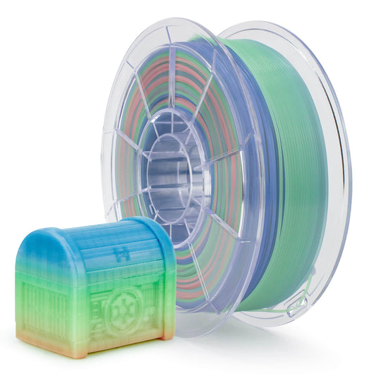 ZIRO Rainbow Glow in Dark PLA Filament 1.75mm, GID Rainbow