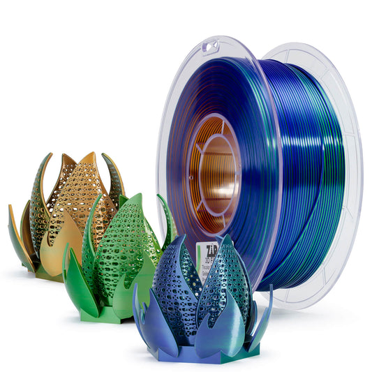 ZIRO Tri-color Silk PLA Filament 1.75mm, Golden Oasis