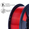 ZIRO Translucent PLA Filament 1.75mm, Translucent Red