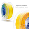 ZIRO Tri-color Matte PLA Filament 1.75mm, Sunbeam Forest