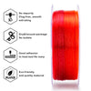 ZIRO Fast Gradient Twinkling Translucent PLA Filament 1.75mm, Flower Series-Rose