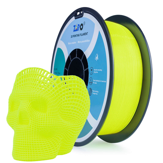 ZIRO Fluorescence PLA Filament 1.75mm, Fluo Yellow
