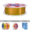 ZIRO Tri-color Silk PLA Filament 1.75mm, Aurora