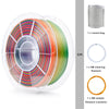 ZIRO Fast Gradient Silk PLA Filament 1.75mm, Rainbow