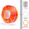 ZIRO Fast Gradient Silk PLA Filament 1.75mm, Personality Series- Passionate
