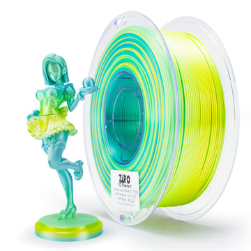 ZIRO Fast Gradient Silk PLA Filament 1.75mm, Lemon Shimmer
