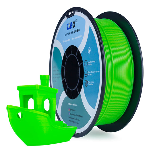 ZIRO Fluorescence PLA Filament 1.75mm, Fluo Green
