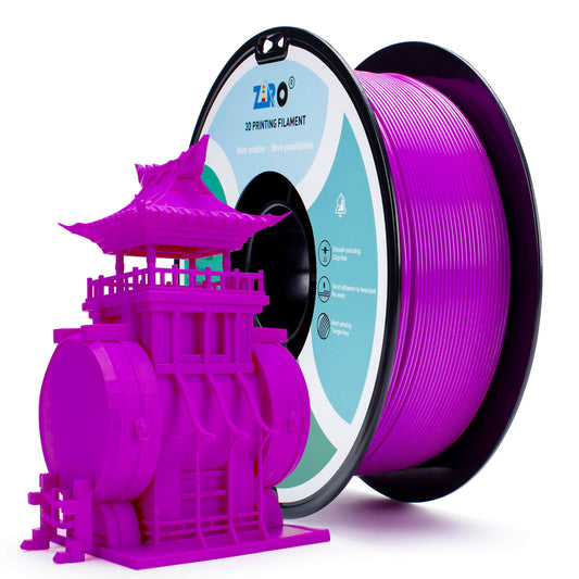 ZIRO Fluorescence PLA Filament 1.75mm, Fluo Purple
