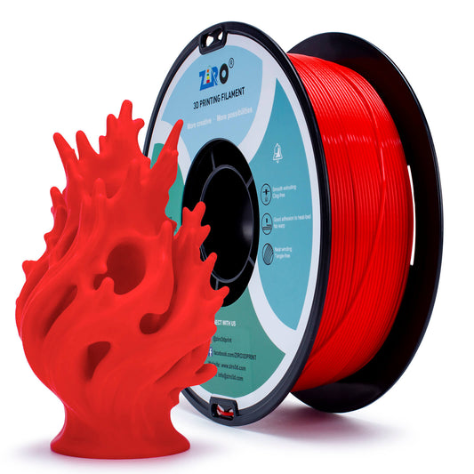 ZIRO Fluorescence PLA Filament 1.75mm, Fluo Red