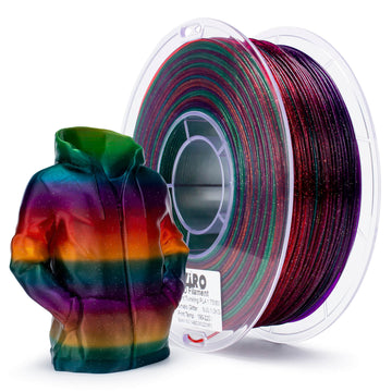 ZIRO Fast Gradient Twinkling Translucent PLA Filament 1.75mm, Chromatic Glitter