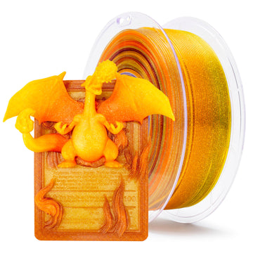 ZIRO Fast Gradient Twinkling Translucent PLA Filament 1.75mm, Flower Series-Sunflower