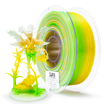 ZIRO Fast Gradient Twinkling Translucent PLA Filament 1.75mm, Flower Series-White Lily