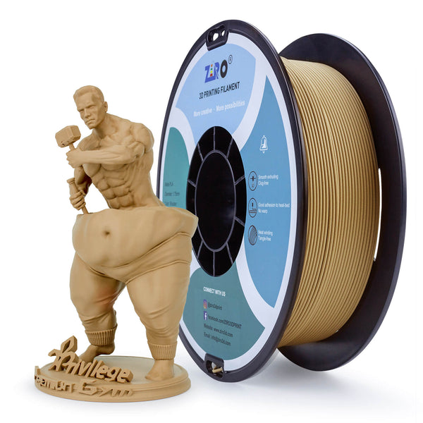 ZIRO Matte PLA Filament 1.75mm, Wood