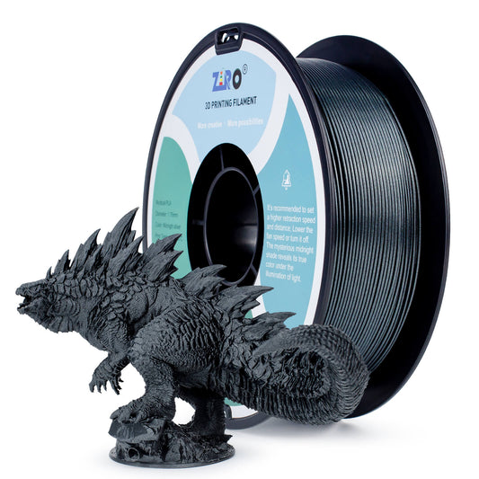 ZIRO Glitter Mystical Series PLA Filament 1.75mm, Midnight Silver
