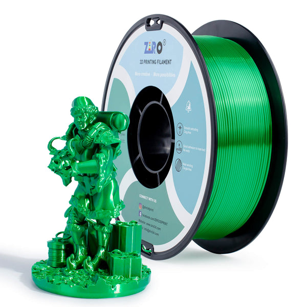 ZIRO Silk PLA Filament 1.75mm, Christmas Green