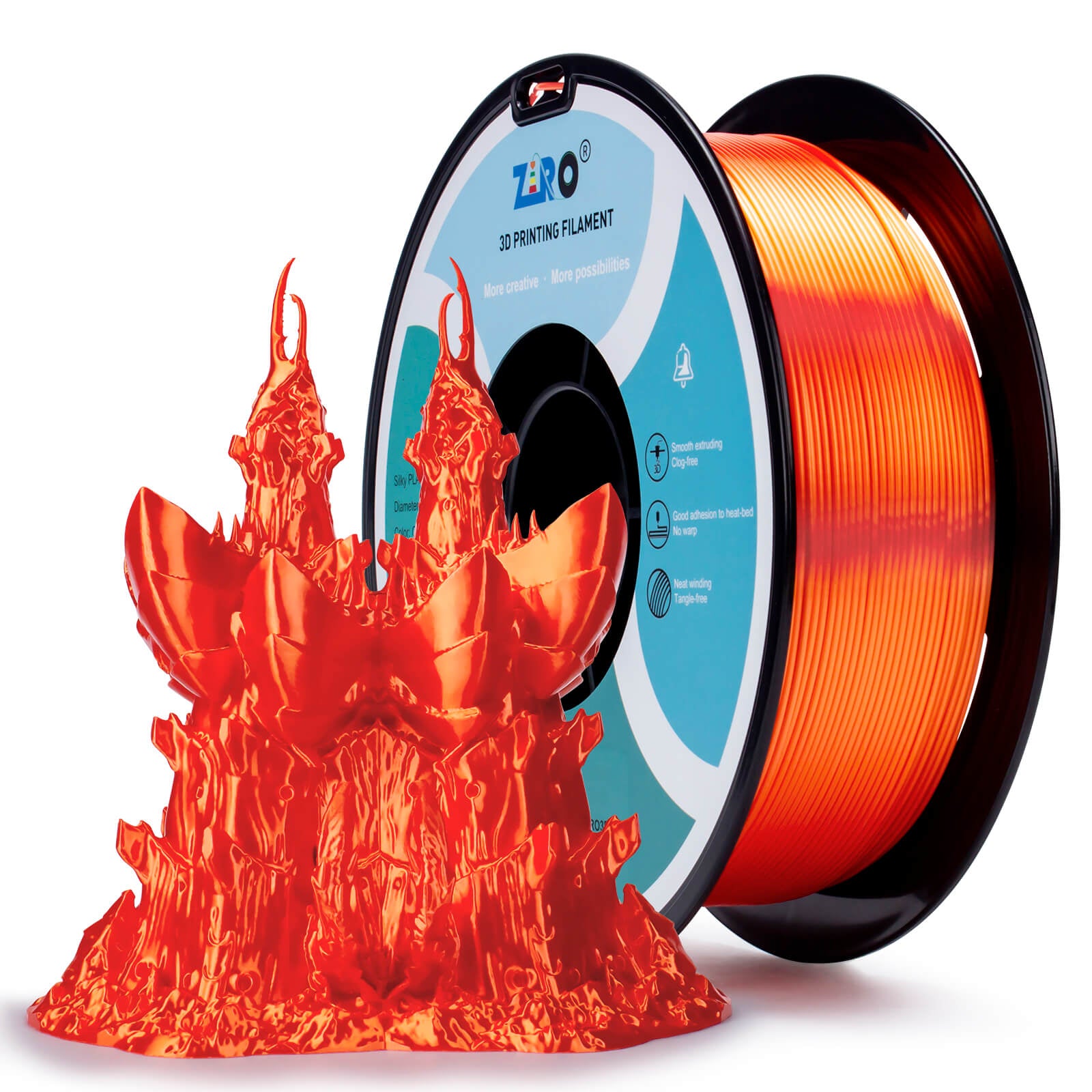ZIRO Silk PLA Filament Orange – ZIRO 3D
