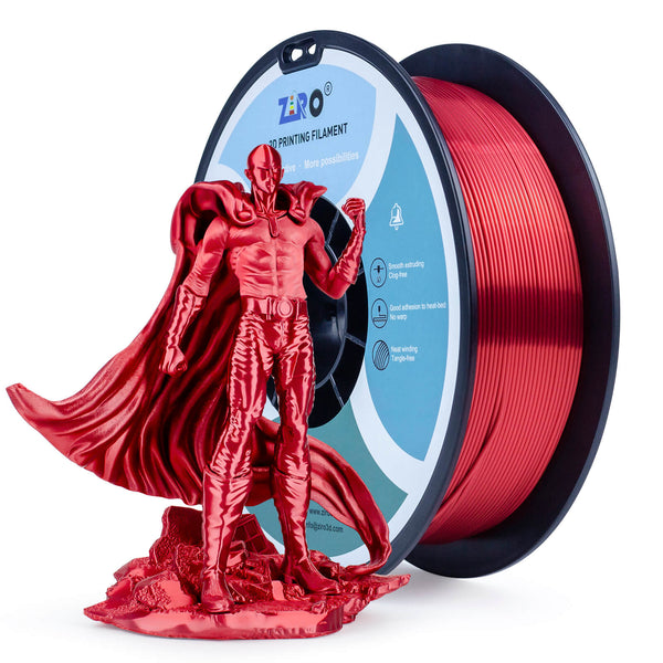 ZIRO Silk PLA Filament 1.75mm, Red