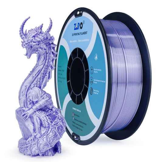 ZIRO Silk PLA Filament 1.75mm, Violet