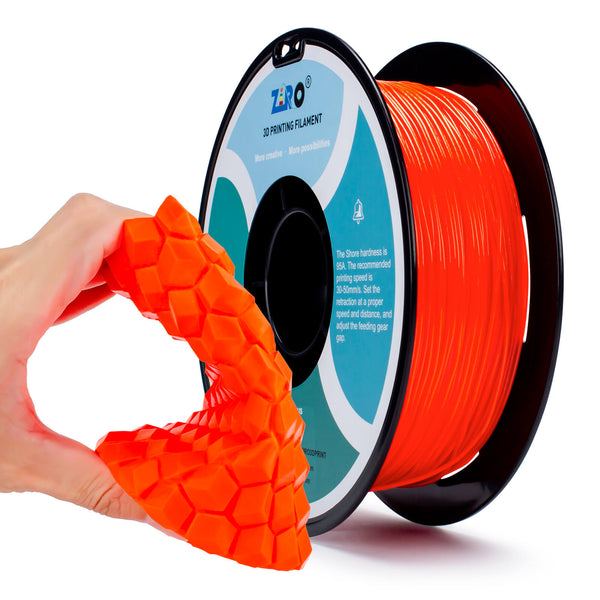 ZIRO Shore 95A Hardness TPU Filament 1.75mm, Orange