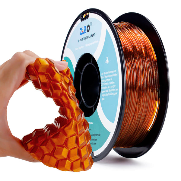 ZIRO Shore 95A Hardness TPU Filament 1.75mm, Translucent Caramel