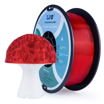 ZIRO Translucent PLA Filament 1.75mm, Translucent Red