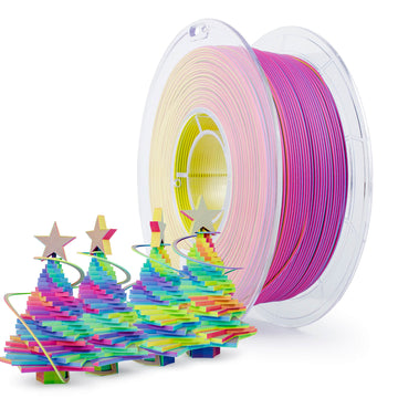 ZIRO Tri-color Matte PLA Filament 1.75mm, Rosy Cloud