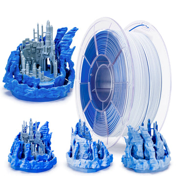 ZIRO Tri-color Matte PLA Filament 1.75mm, Snow Mountain