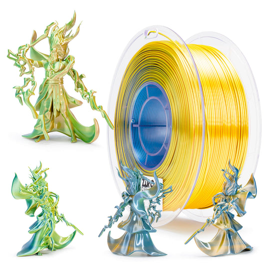 ZIRO Tri-color Silk PLA Filament 1.75mm, Citrus Breeze