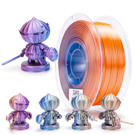 ZIRO Tri-color Silk PLA Filament 1.75mm, Moonlit Lake