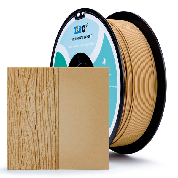 ZIRO 1.75mm PLA Filament, Contain Real Wood Powders, 2.2lbs White Oak Wood