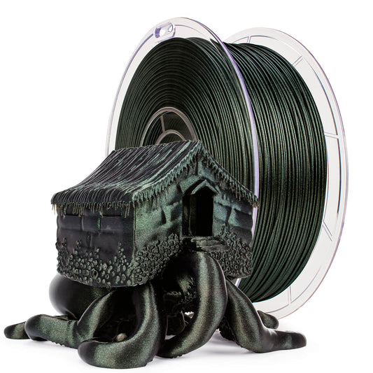 ZIRO Chameleon Series PLA Filament 1.75mm 1kg/2.2lb Spool , Moss Green Luster