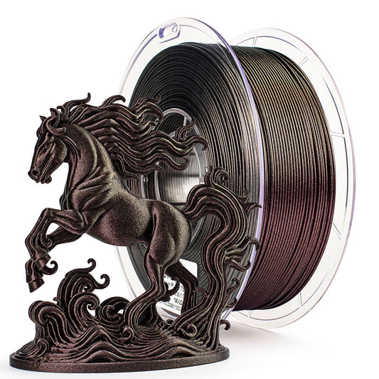 ZIRO Chameleon Series PLA Filament 1.75mm 1kg/2.2lb Spool , Scarlet Gold Luster