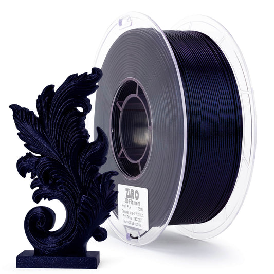 ZIRO Glitter Twinkling PLA Firefly Series Filament 1.75mm, Deepsea Blue