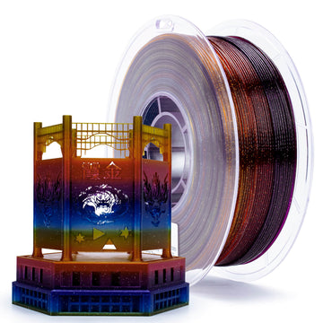 ZIRO Fast Gradient Twinkling Translucent PLA Filament 1.75mm, Gemstone Mix