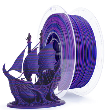 ZIRO Stripes Matte PLA Fast Color Change Filament 1.75mm 1kg/2.2lb Spool , Indigo Stripes