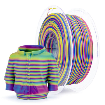 ZIRO Stripes Matte PLA Fast Color Change Filament 1.75mm 1kg/2.2lb Spool , Spectrum Stripes