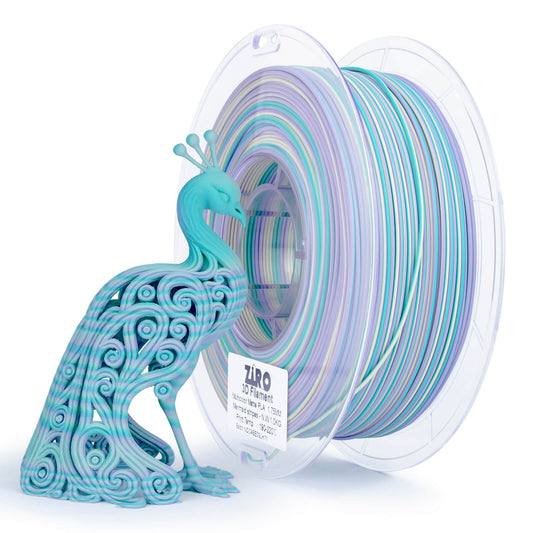 ZIRO Stripes Matte PLA Fast Color Change Filament 1.75mm 1kg/2.2lb Spool , Mermaid Stripes