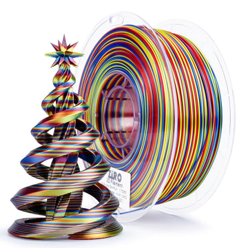 ZIRO Stripes Silk PLA Glossy Multicolors Filament 1.75mm 1kg/2.2lb Spool , Firework Stripes