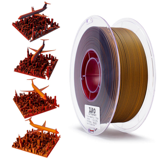 ZIRO Tri-color Matte PLA Filament 1.75mm, Volcano