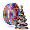 ZIRO Stripes Silk PLA Glossy Multicolors Filament 1.75mm 1kg/2.2lb Spool , Firework Stripes