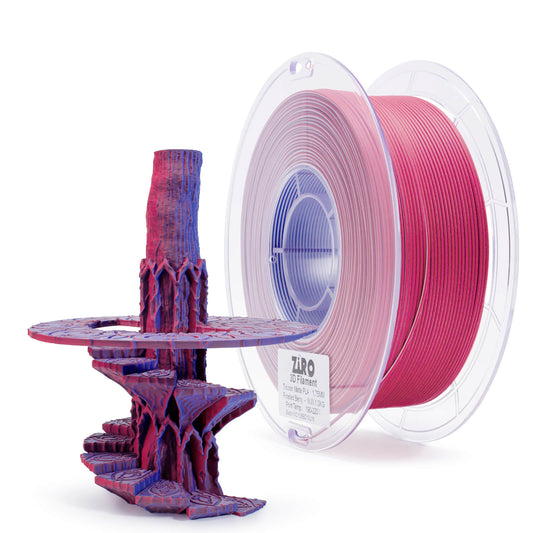 ZIRO Tri-color Matte PLA Filament 1.75mm, Frosted Berry