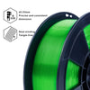 ZIRO Translucent PLA Filament 1.75mm, Translucent Green