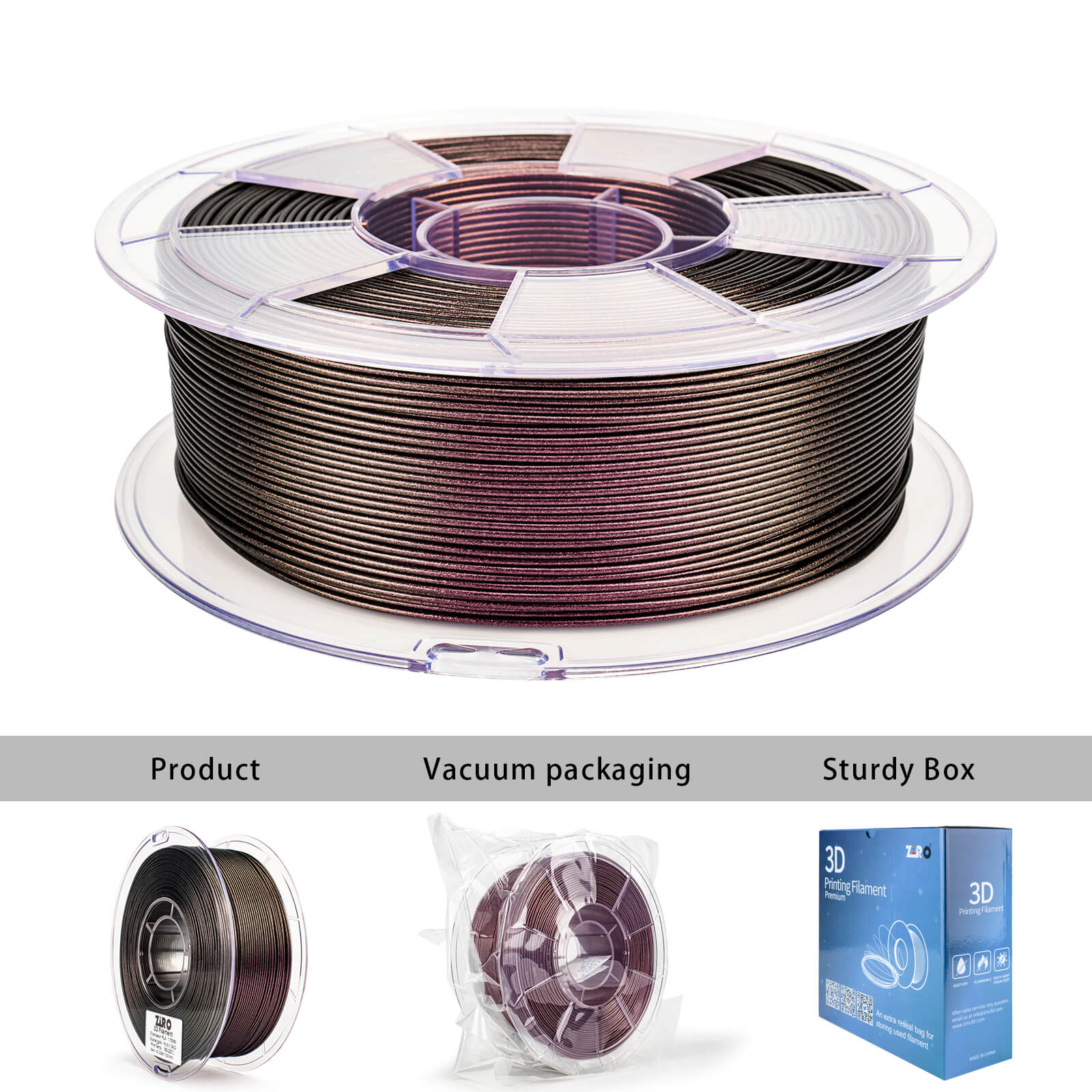 ZIRO Chameleon Series PLA Filament 1.75mm 1kg/2.2lb Spool