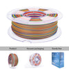 ZIRO Stripes Matte PLA Fast Color Change Filament 1.75mm 1kg/2.2lb Spool , Carnival Stripes