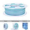 ZIRO Stripes Matte PLA Fast Color Change Filament 1.75mm 1kg/2.2lb Spool , Mermaid Stripes