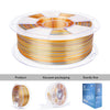 ZIRO Stripes Silk PLA Glossy Multicolors Filament 1.75mm 1kg/2.2lb Spool , Sunlight Stripes